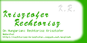 krisztofer rechtorisz business card